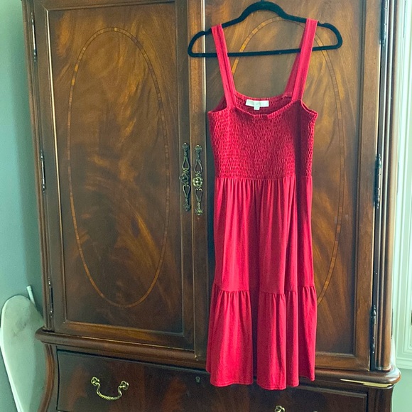 LOFT Dresses Red Summer Dress From Loft Poshmark